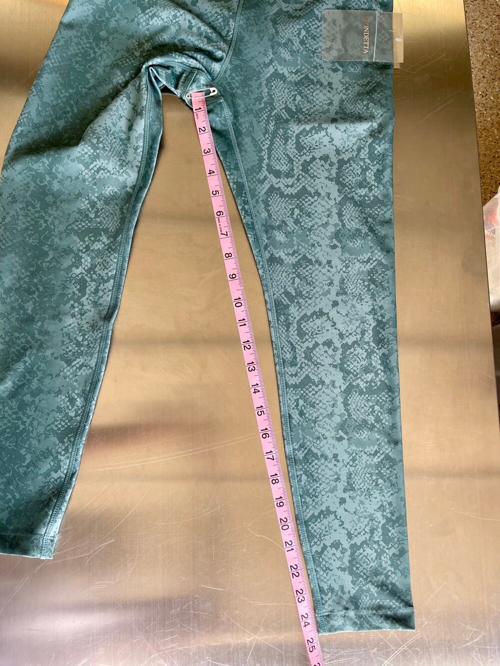 NWT Mondetta Women's Green Snake Print Performance Leggings Size S/P 6